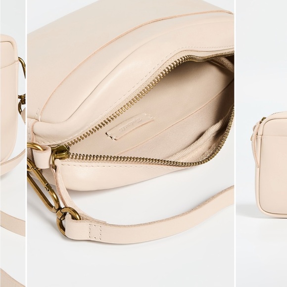 Madewell Mini Carabiner Leather Crossbody Bag, Harvest Moon, Cream, White - Picture 3 of 11